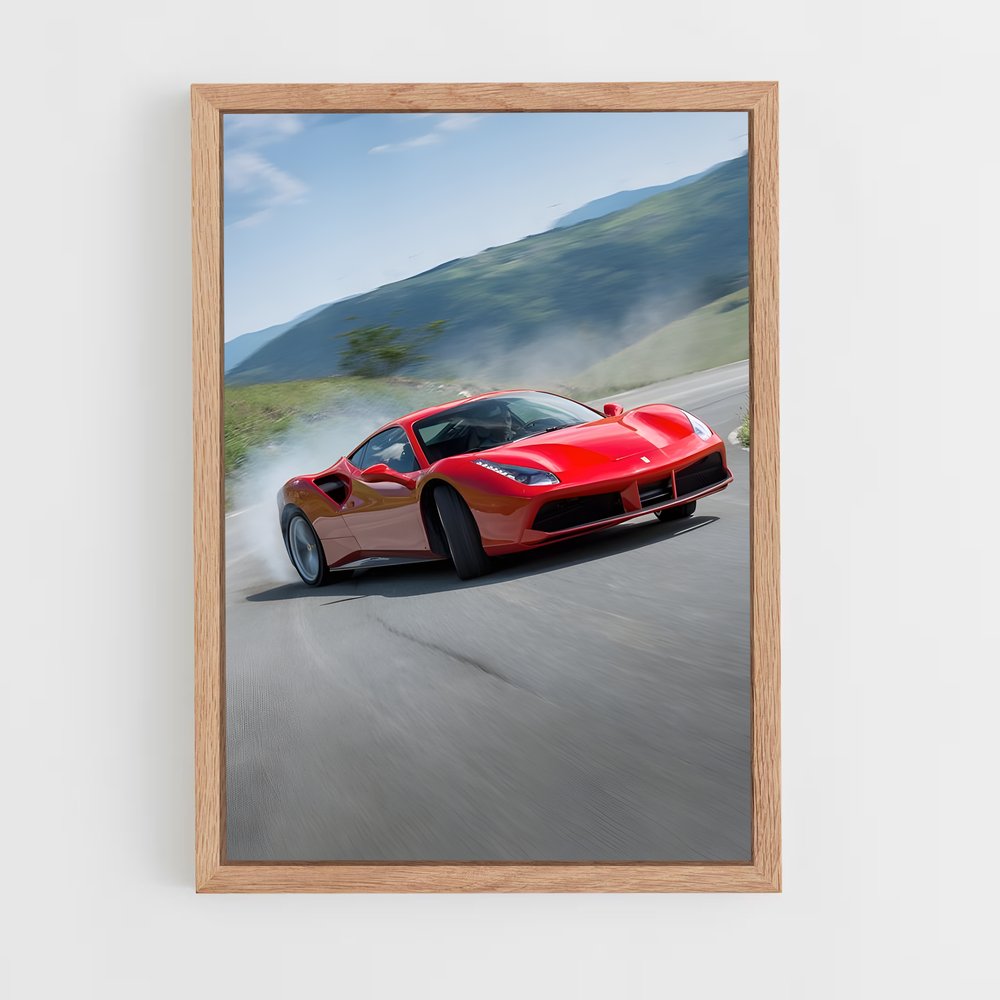 Poster gtb routes – affiche Ferrari (vue 4)